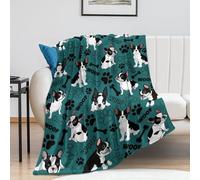 Cute Boston Terrier Blanket Soft Cozy Flannel Boston Terrier Throw Blankets Bedding Decor for Kids Adults Boston Dog Lover Gifts 50"x40"
