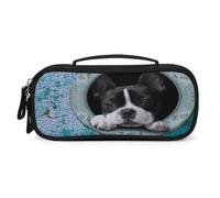 Cute Boston Terrier Makeup Bag Portable Cosmetic Bags Toiletry Pencil Pouch Organize Wallets for Women Men