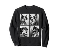 Cute Boston Terriers Dog with Snow Goggles Winter Animal Sweatshirt