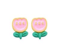 Cute Bow Clip On Earrings for Women Teen Resin Acrylic Heart Bow Clip-On Earrings Dainty Small Bowknot Non Piercing Earrings Birthday Jewelry Gift, Zinc, No Gemstone