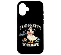 Cute Bow Duck Quote Coquette Feminine Sass Aesthetic Case for iPhone 16