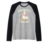 Cute Bow Duck Quote Coquette Feminine Sass Aesthetic Raglan Baseball Tee