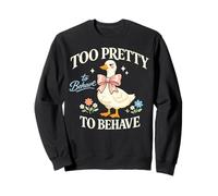 Cute Bow Duck Quote Coquette Feminine Sass Aesthetic Sweatshirt