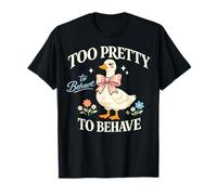 Cute Bow Duck Quote Coquette Feminine Sass Aesthetic T-Shirt