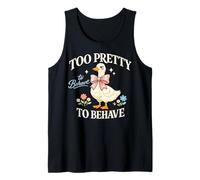 Cute Bow Duck Quote Coquette Feminine Sass Aesthetic Tank Top