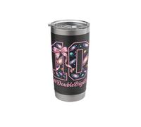 Cute Bow Galaxy Space 10th Birthday Coquette Girls Stainless Steel Insulated Tumbler