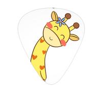 Cute Bow Giraffe 12-Pack Guitar Picks Set – Unique Single-Sided Printed Picks With Abs Material For Acoustic, Electric Guitars & Ukuleles