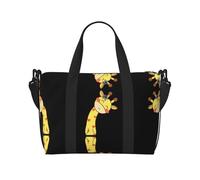Cute Bow Giraffe Printed Women's Tote Bag Portable Crossbody Bag Suitable for Gym Workouts Commuting and Travel