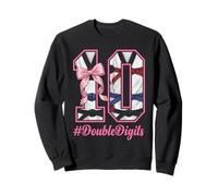 Cute Bow Karate Taekwondo 10th Birthday Coquette Girl Sweatshirt