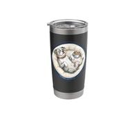 Cute Boxer Dog Chills with Dog Bed and Food While Sleeping Stainless Steel Insulated Tumbler
