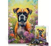 Cute Boxer Puppy 1000 Pieces Jigsaws Adults Puzzles Gifts Anxiety Relief Snug Connection Fun Hobby Wall Display (38x52cm)