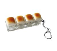 Cute Bread Keycap Stress Relief Clicker Keychain Mini Mechanical Keyboard Button Decompress Fingertip Keyring Pendant Keyring button toy keyboard Keyboard toy keyboard keychain keychain fidget