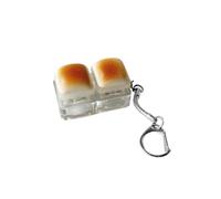 Cute Bread Keycap Stress Relief Clicker Keychain Mini Mechanical Keyboard Button Keyring Fingertip Pendant Keyring Decompress fidget toy keychain keychain fidget fidget fidget fidget keyboard