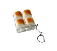 Cute Bread Keycap Stress Relief Clicker Keychain Mini Mechanical Keyboard Button Keyring Pendant Decompress Fingertip Keyring fidget toy button fidget toy picking toy popping fidget keyboard t
