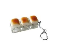 Cute Bread Keycap Stress Relief Clicker Keychain Mini Mechanical Keyboard Button Pendant Keyring Fingertip Keyring Decompress toy popping fidget fidget toy keyboard fidget fidget toy keyboard
