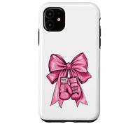 Cute Breast Cancer Pink Ribbon Boxing Gloves Coquette Bow Case for iPhone 11