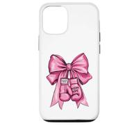 Cute Breast Cancer Pink Ribbon Boxing Gloves Coquette Bow Case for iPhone 12/12 Pro