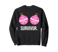 Cute Breast Cancer Survivor Supporter Christmas Ornament Sweatshirt
