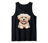 Cute Breed Puppy Artistic White Curly Toy Dog Bichon Frise Tank Top