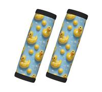 Cute Bright Duck Print Luggage Handle Wraps for Suitcase, Soft Travel Luggage Handle Cover Tags Identifiers for Suitcases