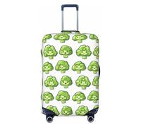 Cute Broccoli Green Print Travel Luggage Covers, Washable Suitcase Covers Protector for Luggage 18-32 Inch High Elasticity, Black, Small