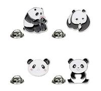 Cute Brooch Pin Cartoon Alloy Meat Box Chinese Decoration Panda Hat Pin Clothes Toy Lapel Party Backpack Panda Bear