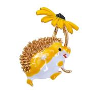 Cute Brooches for Women| Hedgehog Brooch with Sunflower Design | Practical Elegant Lapel Pin for Women | Vintage Brooches & Pins | Dress Jewelry Accessories, Metal, no gemstone