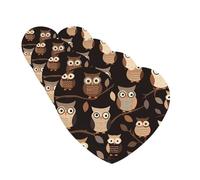 Cute Brown Cartoon Owls Car Air Freshener Cards for Women Men 4 Pack Cute Car Accessories Long Lasting Scent Car Diffuser Hanging Auto Aromatherapy Tablets Car Fresheners Gifts