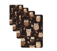 Cute Brown Cartoon Owls Car Air Freshener Cards for Women Men 4 Pack Cute Car Accessories Long Lasting Scent Car Diffuser Hanging Auto Aromatherapy Tablets Car Fresheners Gifts