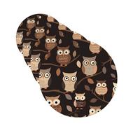 Cute Brown Cartoon Owls Car Air Fresheners Cards 4 Pcs Hanging Fragrance Scented Cards Long-Lasting Car Aromatherapy Tablets for Wardrobe Bathroom Car Interior Mirror Pendant Gifts