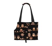 Cute Brown Cartoon Owls print Puppy Carrier Pets Dogs Dog Walking Bags Carrier Bags for small Dogs and Cat and Rabbit