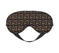 Cute Brown Cartoon Owls Print Soft Eye Mask Beneficial Block Light Nap Night Use Travel Camping Meditation Yoga