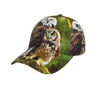Cute Brown Cartoon Owls Print Unisex Baseball Cap Ladies Baseball Cap,Adjustable Buckle,for Daily Life Sports Outdoor