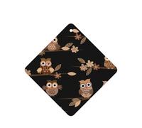 Cute Brown Cartoon Owls Printing Fashion Car Air Freshener Cards 10 Pcs Car Scented Hanging Sheets