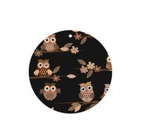 Cute Brown Cartoon Owls Printing Fashion Car Air Freshener Cards 10 Pcs Car Scented Hanging Sheets