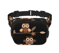 Cute Brown Cartoon Owls Unisex Fashion Waist Packs, Stylish Fanny Packs for Workouts, Running, Traveling, and Hiking