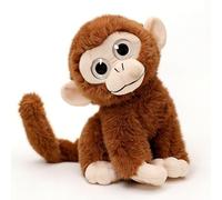 Cute Brown Monkey Plush Toy, 23cm Soft Stuffed Animal with Big Eyes, Plushies Eco-Friendly Plushies Material, Washable & Safe for Kids, Fluffy Plush Monkey Doll for Birthday & Easter Gift (A 23cm)