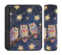 Cute Brown Owl Strap pad,More Comfort Driving,car seat Neck Support for Truck Auto Van funda para cinturón de carro 2 Pack