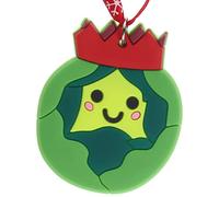 Cute Brussels Sprout Hanging Christmas Tree Decoration Silicone Ornament Novelty Bauble - Stocking Filler - Secret Santa - Colourful Multicoloured - Small Gift - Funny