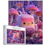 Cute Bubble Tea Backpack 1000 Piece Jigsaw Puzzles for Adults Magic Mushroom Forest Art Jigsaw Puzzle Colorful DIY Puzzles for Home Decoration Gifts Family Puzzle Perfect for Game Nights 50×70cm