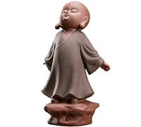 Cute Buddha Statue Decorations for Home, Creative Monk Figurines Sculpture, Crafts Dolls Ornaments Gift Chinese Delicate Ceramic Arts and Crafts,B