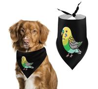 Cute Budgie Bird Dog Bandana Pet Scarf for Small Medium Large Dogs Triangle Bibs Photo Prop Gift