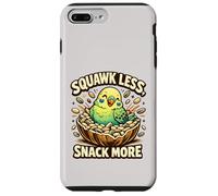Cute Budgie Squawk Less Snack More Budgerigar Parakeet Lover Case for iPhone 7 Plus/8 Plus