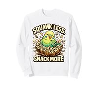 Cute Budgie Squawk Less Snack More Budgerigar Parakeet Lover Sweatshirt