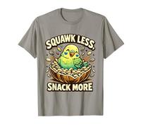 Cute Budgie Squawk Less Snack More Budgerigar Parakeet Lover T-Shirt