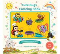 Cute Bugs Coloring Book for Kids, Ages 4-8: 50 Big & Easy Coloring Pages with Bug Names to Color, Discover & Learn - Fun Insects, Beetles, Butterflies & Creepy Crawlies for Boys and Girls