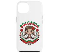 Cute Bulgarian Girl in Traditional Folk Dress for Kids Case for iPhone 13