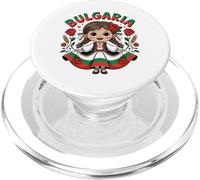 Cute Bulgarian Girl in Traditional Folk Dress for Kids PopSockets PopGrip for MagSafe