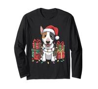 Cute Bull Terrier Christmas Xmas Bully Dog Lover Holiday Long Sleeve T-Shirt