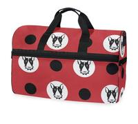Cute Bull Terrier Travel Duffel Bag for Men Women Boys Girls Teens,Oversized Sports Gym Bag with Shoes Compartment Overnight Weekend Yoga Workout Bag Training Handbag